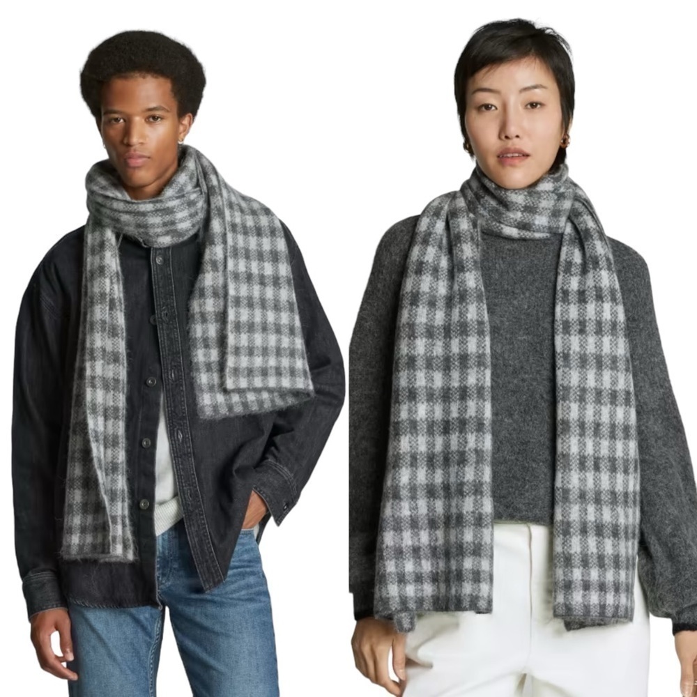Everlane The Alpaca Patterned Scarf Unisex OS